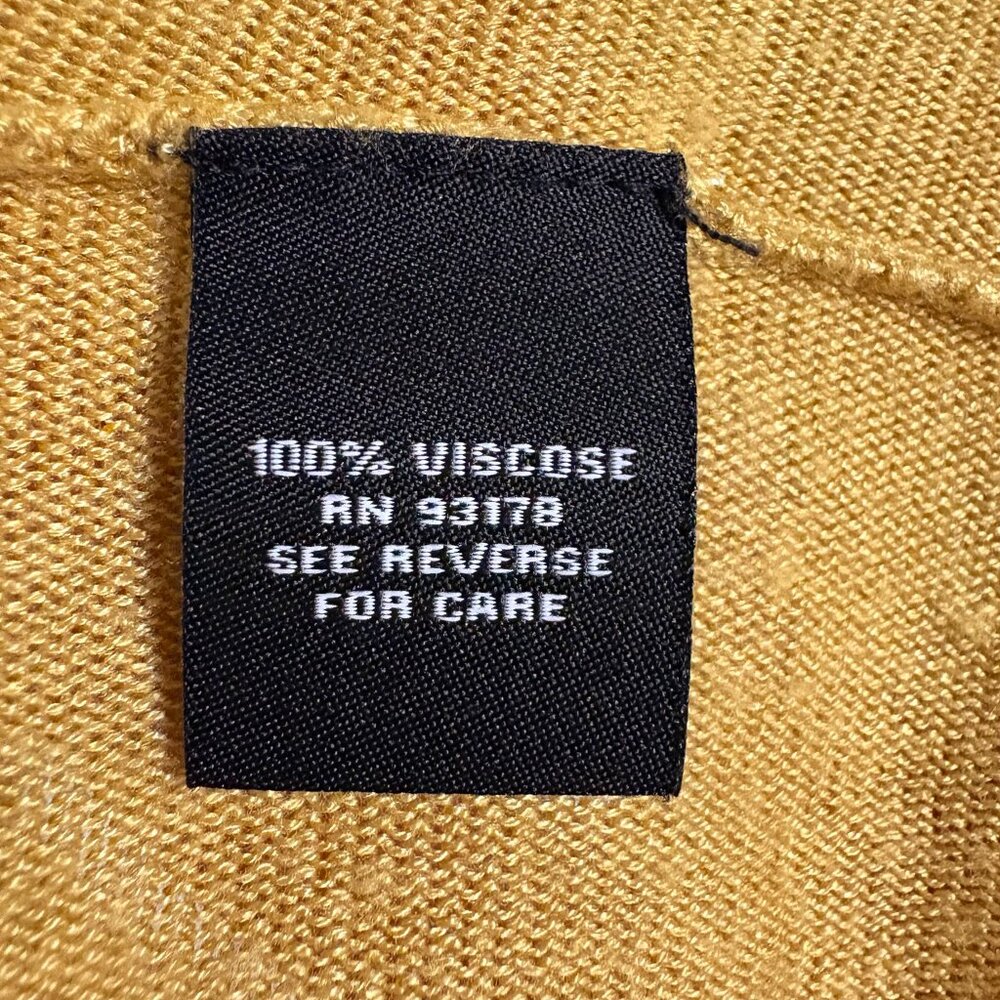 Premise Mustard Yellow Long Open Cardigan Duster 100% Viscose Women L - Picture 5 of 5